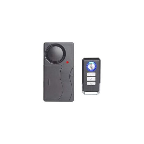 Alarme de vibration sans fil, alarme antivol pour vélo/vélo/moto/voiture/véhicules/porte/fenêtre, 110 dB super fort (télécommande incluse)