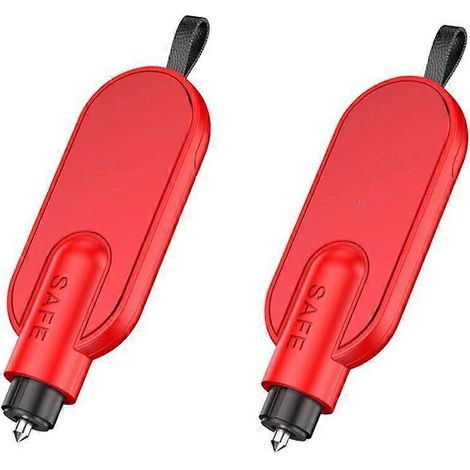 Lot de 2 marteaux de sécurité et coupe-ceintures de sécurité pour voiture - Outil d'évacuation d'urgence pour une sortie rapide du véhicule, compact et portable (1/5)