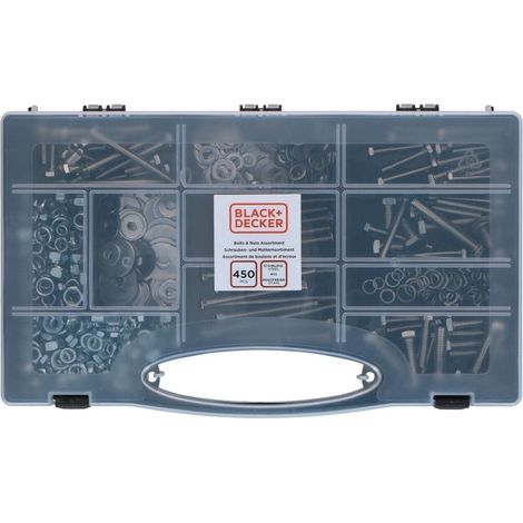 Assortiment de Boulons et Écrous 450 pièces - Ensemble avec Boîte à Vis - Différents Types/Tailles - Acier Inoxydable - Argent