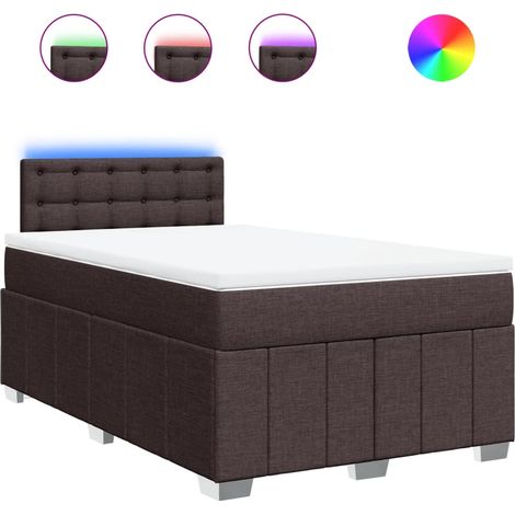 Maison Exclusive - Giroletto a Molle con Materasso Marrone Scuro 120x190cm Tessuto (1/5)