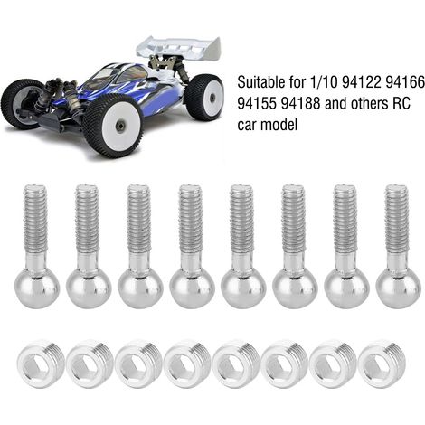 Vis à tête ronde métallique avec écrous hexagonaux pour modèles RC 1/10, compatible 94122 94166 94155 94188