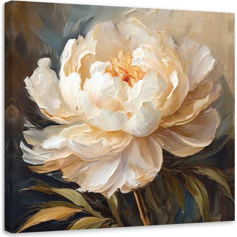 Tableau déco Fleur de pivoine 3D 30x30 (1/5)