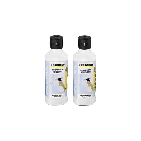 Kärcher – Lot de 3 nettoyants vitres 500 ML – Formule concentrée pour nettoyeur de vitres – Nettoyage rapide et efficace – Pour vitres et surfaces lisses