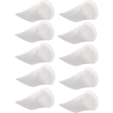 10pcs Fish Tank Aquarium Felt Filter Bag 4 Inch Diameter Mouth - 150um (1/5)