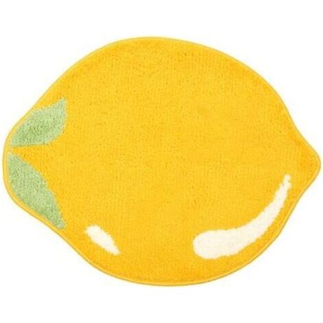 Tapis de salle de bain motif citron jaune, tapis antidérapant aux fruits, tapis de cuisine antidérapant, décoration de salle de bain amusante pour enfant (1/5)