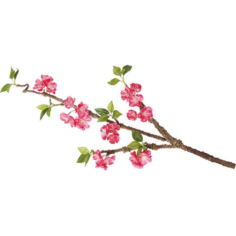 Branches Artificielles de Prunier Rouge avec Fleurs Simulées Rose Red à Longues Tiges, 3 Fleurs sur 3 Branches, 78cm pour Décor Maison Restaurant Bureau (1/5)