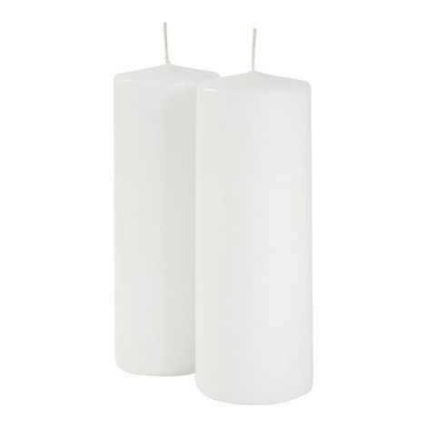 Cereria Di Giorgio Ceri Ø 7 cm H. 20 cm (2 pz) - Bianco