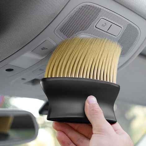 Lot de 2 brosses de nettoyage auto, outil de nettoyage doux pour l'intérieur et l'extérieur de votre voiture, les jantes et le moteur. (1/5)