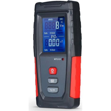 Détecteur de champs électromagnétiques et de températures précis, rechargeable par USB et par EMF Meter, (1/5)