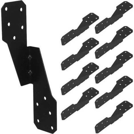 10 supports de toiture pour pergola : connecteurs d'angle robustes en acier au carbone, plaques de jonction pour charpentes et fermes de toit en (1/5)