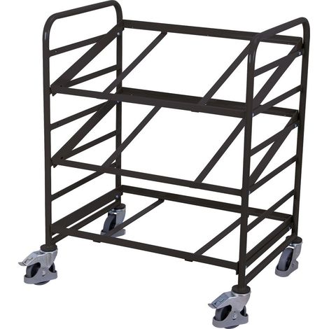 VARIOfit Eurokastenwagen mit 2 neigbaren Etagen 825x610mm RAL 7016 Anthrazitgrau