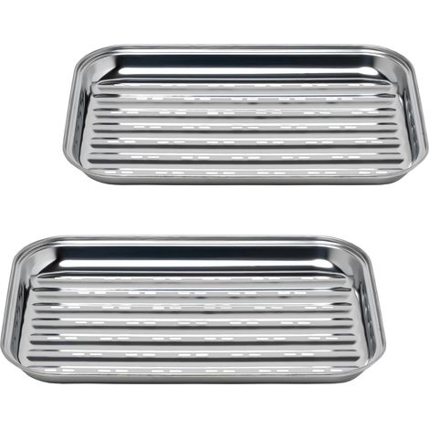 Plaque de cuisson - Panier à griller en acier inoxydable - Pour usage extérieur - Plateau accessoire - Pour légumes, poisson ou viande - Compatible avec les barbecues à gaz et tous types de barbecues 