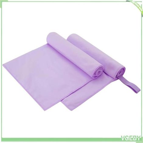 Serviette de sport - FAFEISY - 42011483 - Violet - 100 x 50 cm - Lot 2 pièces (1/5)