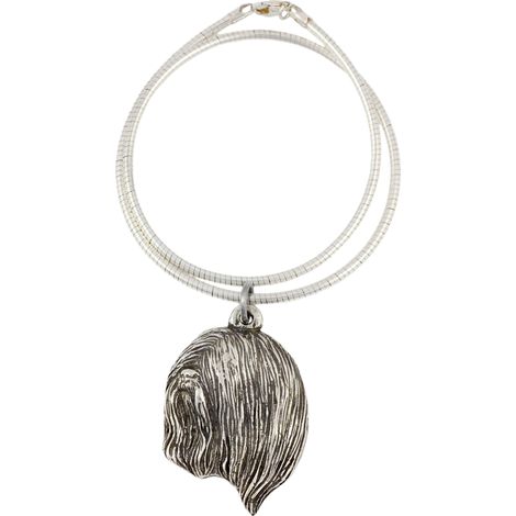 Collana con ciondolo a forma di serpente Lhasa Apso, gioiello unico per gli amanti dei cani, esclusivo ciondolo a forma di serpente di Art-Dog (1/5)