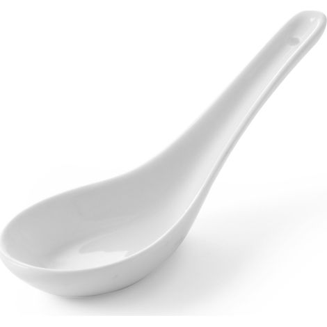 Cuchara para salsas y dips TAPAS MINI porcelana blanca set de 6 - Hendi785324 (1/2)