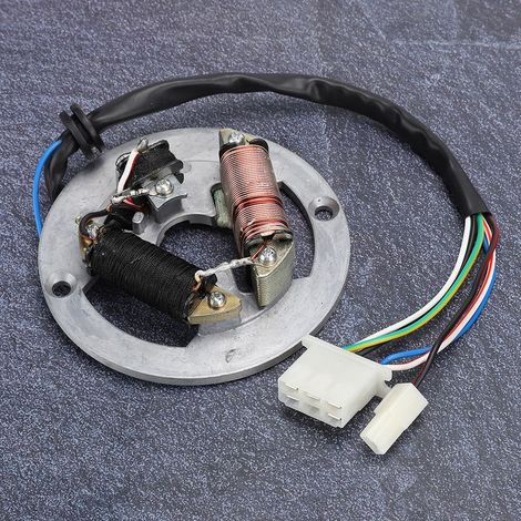 Plaque de stator d'alternateur avec bobine double pour Yamaha PW80 (1/5)