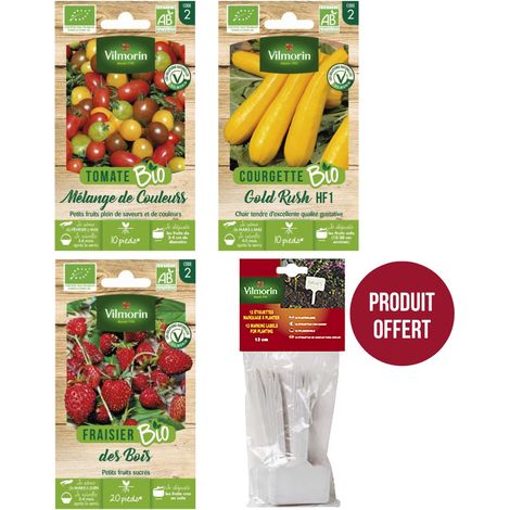 Kit semis bio + 12 étiquettes de marquage offertes Vilmorin