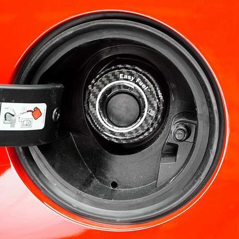 Carbon fiber exterior modification parts for the fuel tank cap of 2024 Ford Mustang models (1/5)