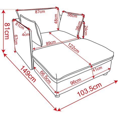 Canapé pouf de rangement inclus revêtement en tissu design moderne et style minimaliste (1/5)