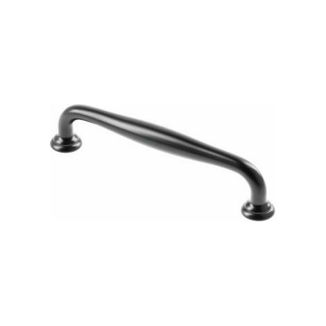 Tirador para muebles GTV STILO de 128 mm, negro mate UZ-STILO-128-20M