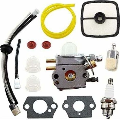 Adatto ai modelli Echo SRM2100, SRM2110, SRM2400, SRM2015, SRM2305, SRM2455, PE2000 e SHR210 equipaggiati con carburatori Zama C1U-K52, C1U-K53, C1U-K29 e C1U-K47, con filtro dell'aria.