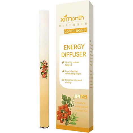 Stylo diffuseur d'herbes portable - Purification des poumons et regain d'énergie - Désodorisant - Barre rafraîchissante aux herbes - Respiration claire - Couleur : Jaune (1/4)