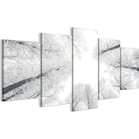 Quadro su tela italiana 100 x 50 cm pentattico - stile scandinavo - natura Quadro su tela italiana 150 x 75 cm pentattico - stile scandinavo - natura (1/5)