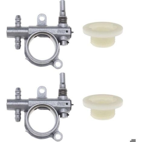 HOXILEELEOPompe olio per motosega - PZCC - 25 CC/38CC (2500/3800) - pack di 2 - Ingranaggi a vite senza fine - in Lega di alluminio/plastica (1/5)