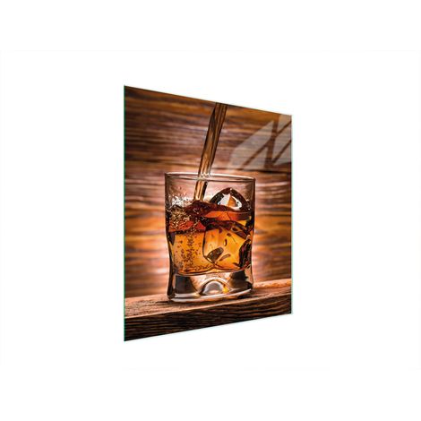 Planche à découper en verre 45x52 whisky (1/5)