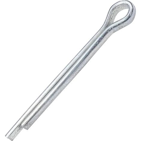 Lot de 100 Goupilles fendues Ø3.2x40mm - goupille épingle/d'attelage - dureté 4.8 - en acier zingué