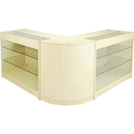MonsterShop - Collection Horizon avec 3 Comptoirs de Magasin et Réception avec Finition Laminée en Érable (1/5)