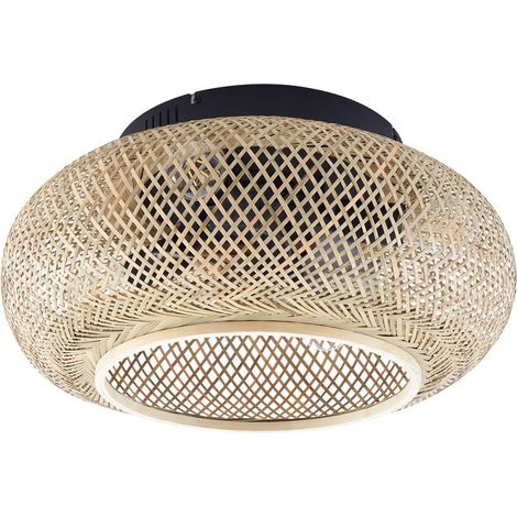 [GEBRAUCHT] B-Ware Lucande Deckenventilator Ventilator Lampe Licht Holz Schwarz Fernbedienung 5226