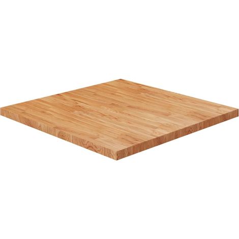 Plateau De Table Plateau et Dessus de Table - carré Marron clair 90x90x4cm Bois chêne traité BV381603 - BonneVie (1/4)