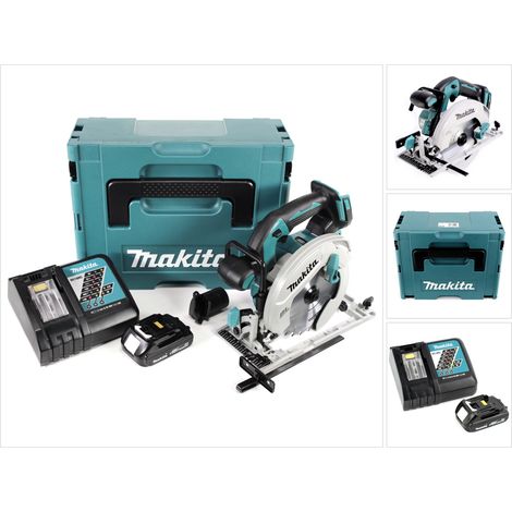Makita DHS 680 RY1J Akku Handkreissäge 18 V 165 mm Brushless + 1x Akku 1,5 Ah + Ladegerät + Makpac (1/5)