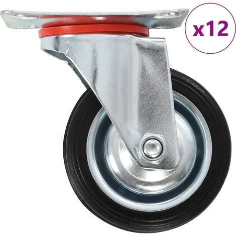 12 Stk. Lenkrollen 75 mm