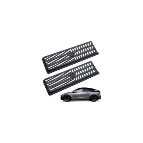 Juego de dos piezas de accesorios para la parrilla del Model Y para Lntyq, protector de la rejilla de ventilación del Tesla Model Y, cubierta de ventilación del asiento del Model Y 2020-2024.