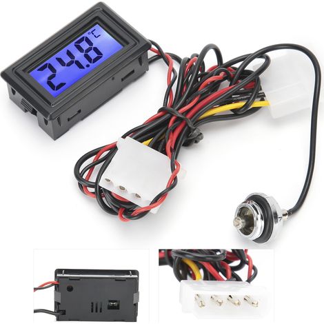 Thermomètre numérique pour refroidissement liquide PC, affichage digital WDXS-DT, 5V-24V