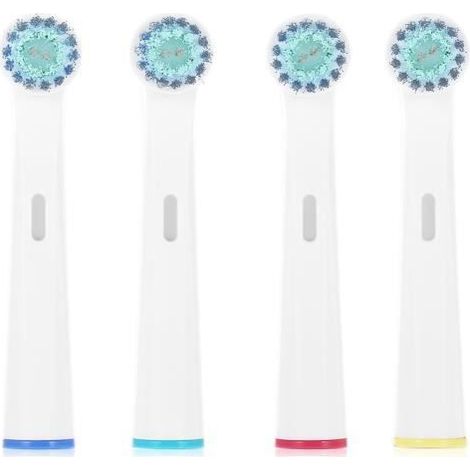 Têtes de brosse de rechange Oral-B EB-17D - Pack de 4 - Soies Dupont approuvées par la FDA (1/4)