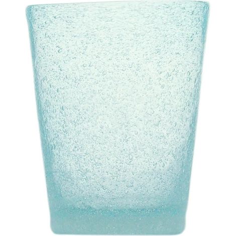 Zani Serafino Memento Tumbler Bicchiere Acqua Light Blue 30cl in Pasta di Vetro