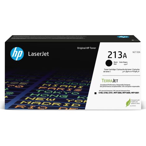 Cartouche de Toner HP 213A Noire Authentique (W2130A) pour HP LaserJet Enterprise 5700 / 6700 / MFP 5800 / 6800 /6801 (1/4)