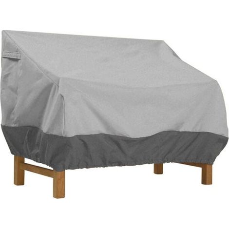 Wasserdichte Gartenbankabdeckung aus Oxford 210D, grau, 193x83x84 cm, Schutz im Außenbereich gegen Regen und UV-Strahlung. (1/5)