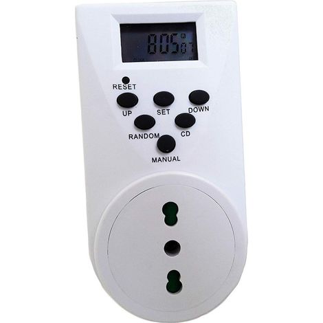 TRADE SHOP - Temporizzatore Programmabile Presa Elettrica Temporizzata Timer Digitale -