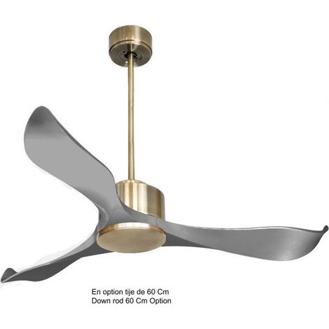 Modulo de KlassFan - Super déstratificateur d'air avec thermostat optionnel, laiton et gris idéal de 25 à 40 m² KLDC5P2 GR (1/4)