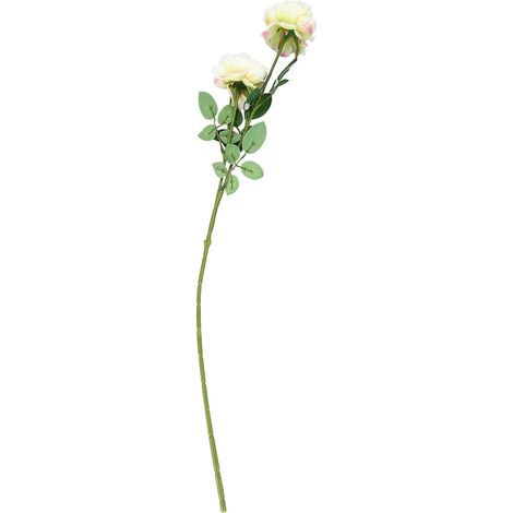 Bouquet De Pivoines Artificielles - Tissu En Soie 3 Têtes - Décoration Mariage Et Maison - Jaune Clair (1/5)