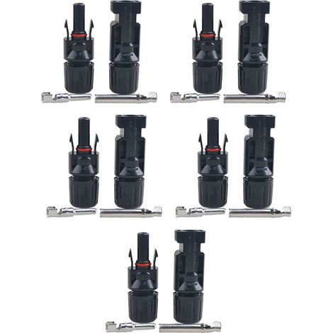 Connecteur photovoltaïque panneau solaire câble photovoltaïque 5pcs (1/4)