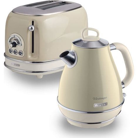Ariete ARPK1 Kettle and 2 Slice Toaster Set, Beige