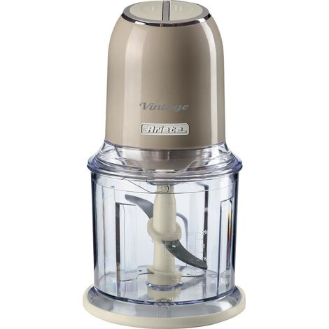 Ariete 438/03 Vintage Mini Chopper, 400W, 600ml Graduated Beaker, 2 Speeds, Stainless Steel Blades, Cream (1/3)