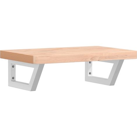 Maison Exclusive - Étagère de vasque murale acier et bois massif de hêtre (1/5)