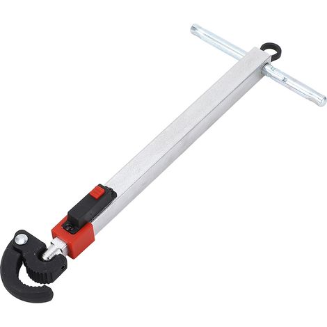 Clé à lavabo télescopique 250 mm, tête pivotante à 180°, outil de plomberie pour lavabos de 10 à 64 mm de diamètre (1/5)