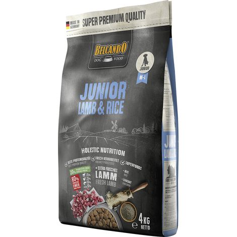 Belcando Hundetrockenfutter Junior 4 kg Lamm & Reis Trockenfutter Hunde